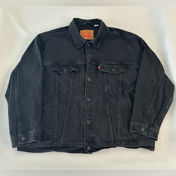 Levi’s Denim Trucker Jacket Men’s 3XL Black Classic Retro Rugged Jean Iconic - Picture 5 of 10